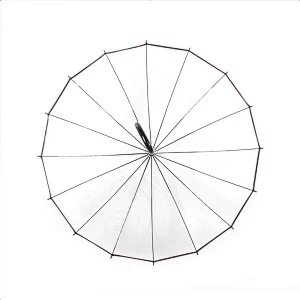 High quality 16 Ribs straight Transparent POE clear Windproof umbrella