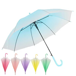 Automatic Kid Wholesale Cheap EVA Umbrella POE/PVC/EVA Transparent White Straight Umbrella