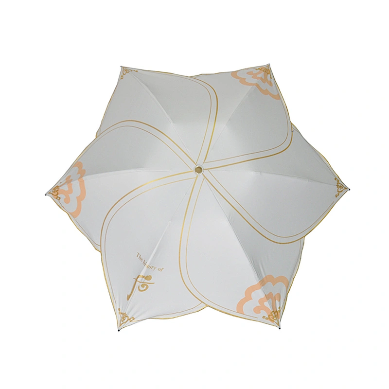 estilo de la moda de loto pliegue paraguas señoras mujeres mini paraguas