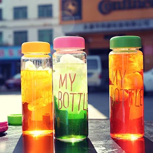 Empty tumbler transparent travel korea portable travel plastic water bottle