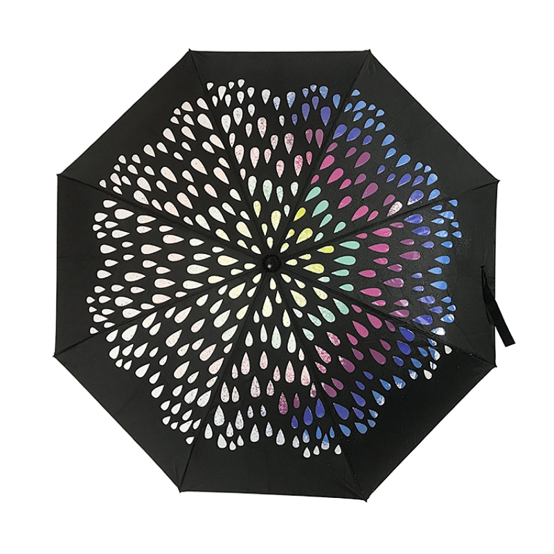 Color modificado para requisitos particulares Patrón personalizado Paraguas cambiante de color