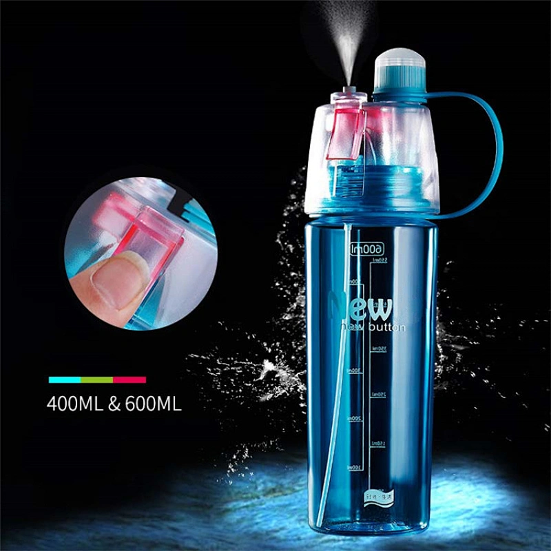 Nuevos productos 400ML 600ML Sport Plastic Fruit Infuser Drink Spray Shaker Botella de agua