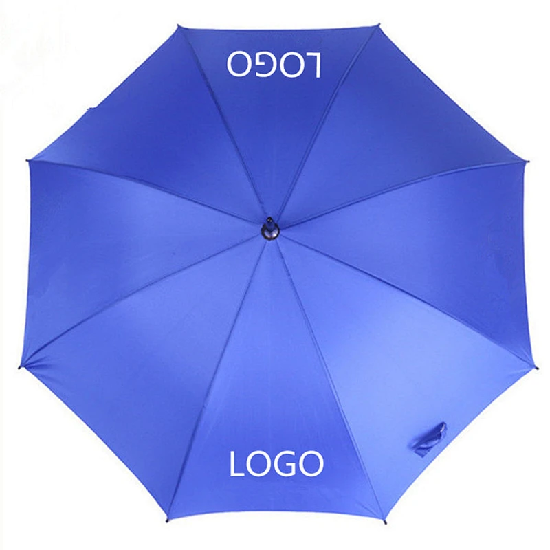 Paraguas recto de lluvia promocional publicitario barato personalizado de alta calidad con impresión de logotipo