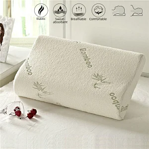 Custom Bed Health Care Latex Bamboo Fiber White Slow Rebound  Pillow Cervical Health Care Pain Sleeping Neck Memory Foam Pillow