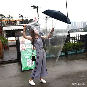 2020 New Design Custom Cheap Anti-Virus Dust Protective Full Body Raincoat Sun Fold Umbrella With Plastic PVC Cover