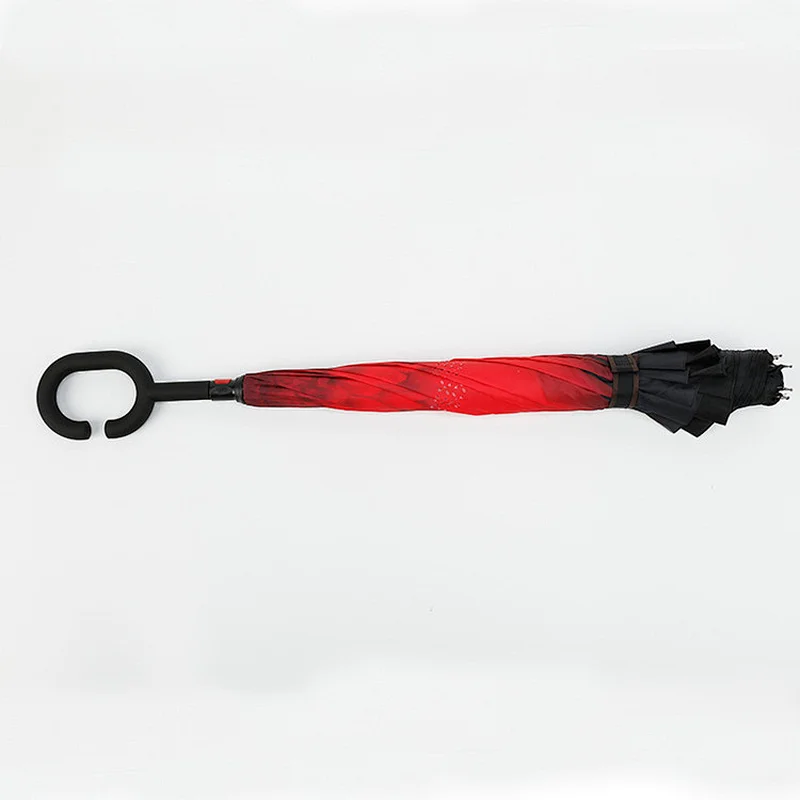 RTS Red flower color c hook Reverse umbrella