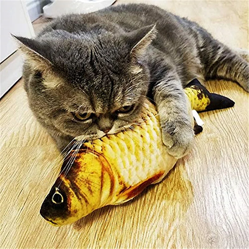 Pet product factory Cat toys Catnip Fish Anti Bite Chew Interactive Plush Pet Toys for Cats