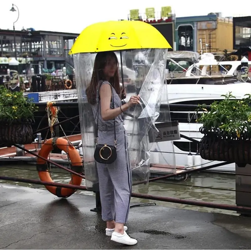 2020 New Design Custom Cheap Anti-Virus Dust Protective Full Body Raincoat Sun Fold Umbrella With Plastic PVC Cover