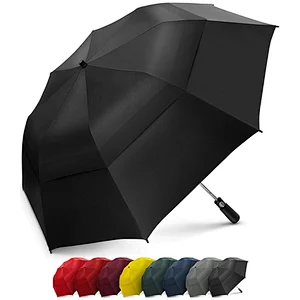 Heavy Duty Fiberglass Shaft golf umbrella with logo prints