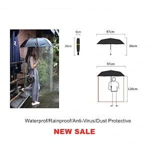 2020 New Design Custom Cheap Anti-Virus Dust Protective Full Body Raincoat Sun Fold Umbrella With Plastic PVC Cover