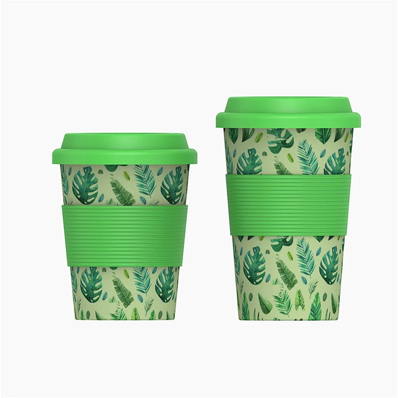 BPA free Custom 16oz double wall plastic reusable water coffee cup with sleeve lid