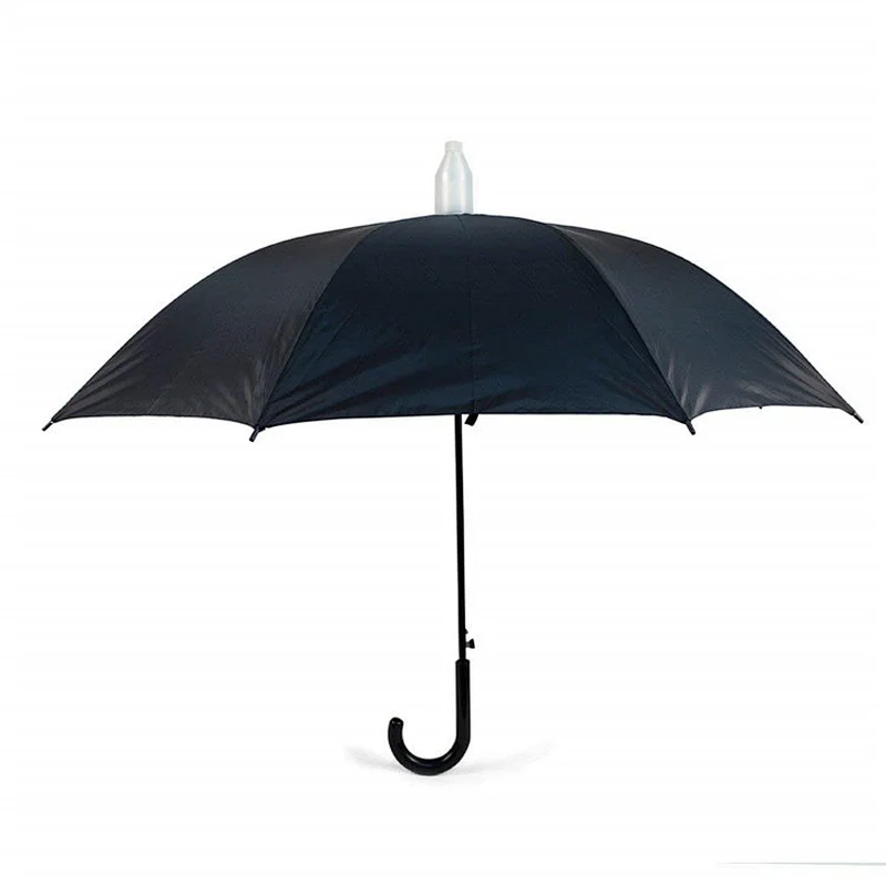 Auto Open Black Canopy No Drip Rain Umbrella With Telescopic Plastic Cover Drip