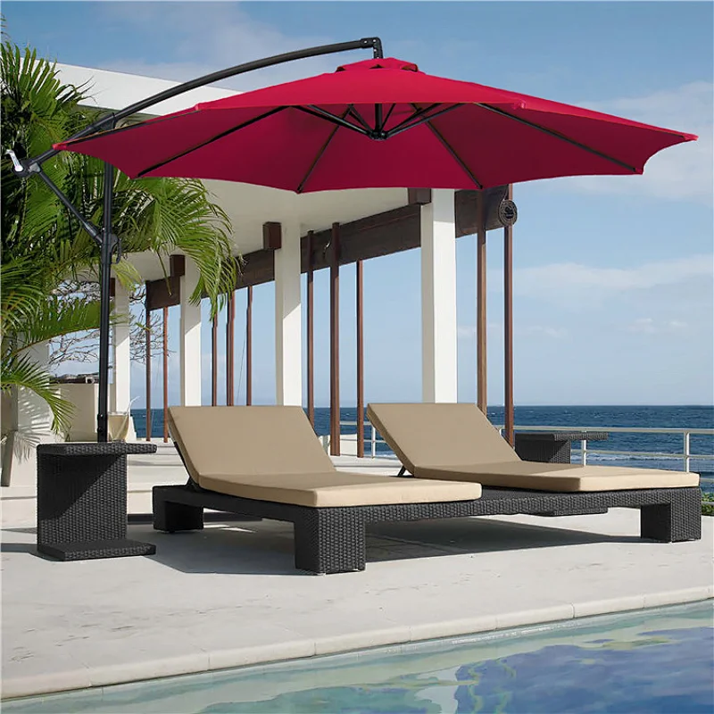 10ft Adjustment Offset Hanging Outdoor Market Patio Umbrella with Tilt