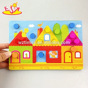 wholesale best selling educational wooden baby puzzle toy bring fun W14C252