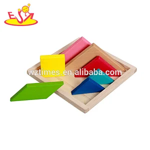 juguetes de madera del tangram del bebé de alta calidad al por mayor en venta W11D003
