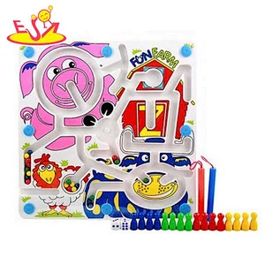 2019 Most popular educational wooden marble maze toy for kids W11H055