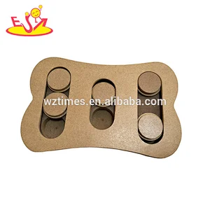 Wholesale specially design pet training treats wooden dog puzzle toys best pet interactive seek wooden dog puzzle toys W06F034
