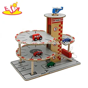 2018 wholesale kids wooden parking lot cheap children wooden parking lot top fashion baby wooden parking lot W04B035