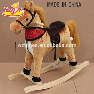 wholesale hottest sale baby wooden outdoor rocking horse W16D070