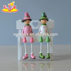 2018 New design wooden mini decoration doll lovely wooden mini decoration doll cute wooden mini decoration doll W02A149