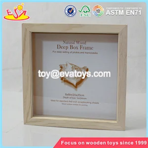 Wholesale customized wooden square photo frame for home decoration W09A021