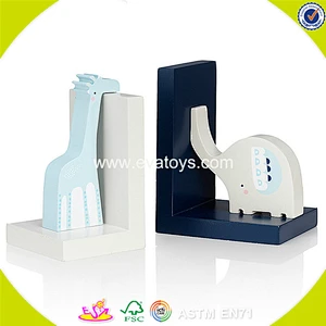 wholesale kids wooden animal bookend creative children's wooden animal bookend W08D059
