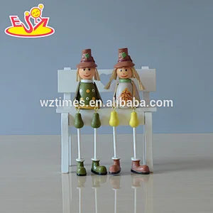 New design unique wooden cheap mini doll for kids W02A152