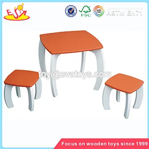 Wholesale simply design wooden children furniture sets for sale W08G096 Orange