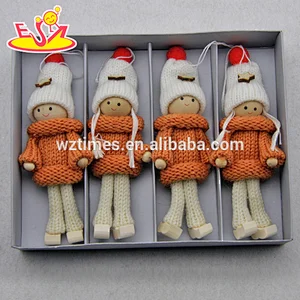 2018 New products Christmas kids lovely toys wooden craft dolls W02A246