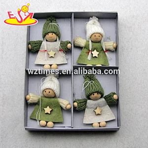 2018 New products fashion kids Christmas collection wooden fairy doll W02A225