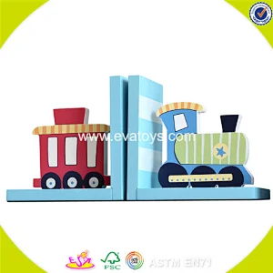 wholesale fashion train children wooden letter bookends W08D047