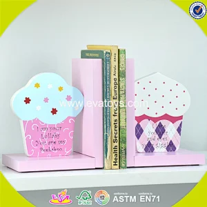 wholesale fashion children wooden ice cream book ends W08D053