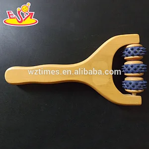 Wholesale cheap product wooden hand held roller massager for adult W02A118