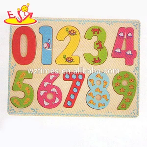 wholesale educational kids wooden number puzzle toy with customize W14B056