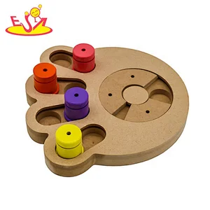 Free sample interactive wooden dog puzzle toys for wholesale W06F035