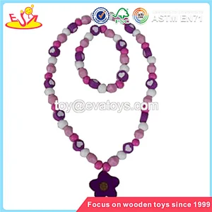 Wholesale new fashion wonderful wooden threading necklace toy W11E032