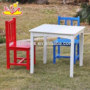 2018 Wholesale high quality wooden kids table and chairs W08G223