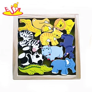 Top sale funny wooden mini animal toy for baby W13E029