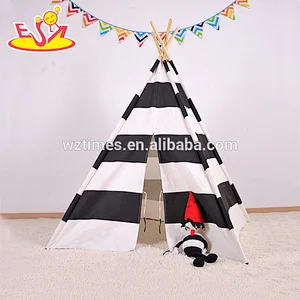 wholesale classic Indian cotton kids play tent high quality indoor wooden poles kids play tent W08L003