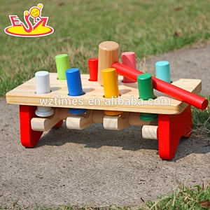 Venta al por mayor de alta calidad para niños de madera tocando juguete superior de moda bebé de madera golpeando juguete W11G017