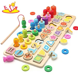 2020 new arrival montessori kids wooden jigsaw puzzle board for education W12D203