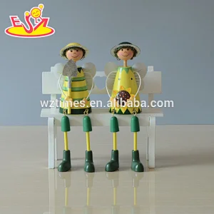 New design children lovely wooden mini craft doll W02A140