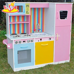 Wholesale top fashion best gift wooden big kitchen toy set for children play W10C166