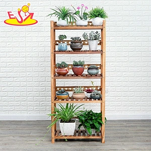 Wholesale multi-tiers wood flower shelf for garden decoration W08H108