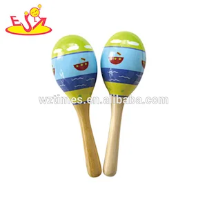 Wholesale cheap toddlers mini wooden shaker instrument high quality kids percussion set for sale W07I060
