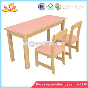 Wholesale modern style children wooden study desk chairs used in home and school W08G229