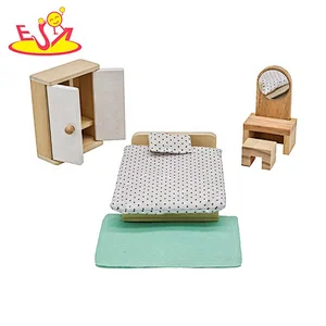 2019 New arrival pretend play wooden miniature furniture toy for kids W06B093