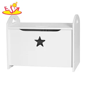 wholesale custom Popular MDF wooden toy box in white color W08C297
