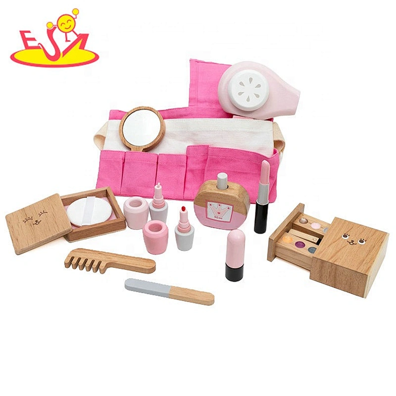 2020 New released pretend play wooden toy makeup set for kids W10D276