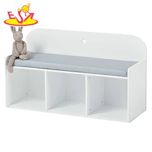 New  Popular white baby Storage MDF simple wooden toy box  W08C299